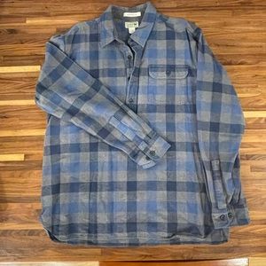 LL Bean 1/4 Button Up Flannel
